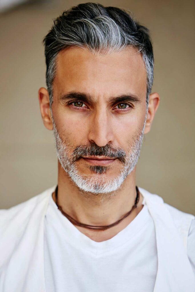 modello argentino, modello internazionale, fashion model, modello over 40, grey model, Dan John, Brunello Cucunelli
