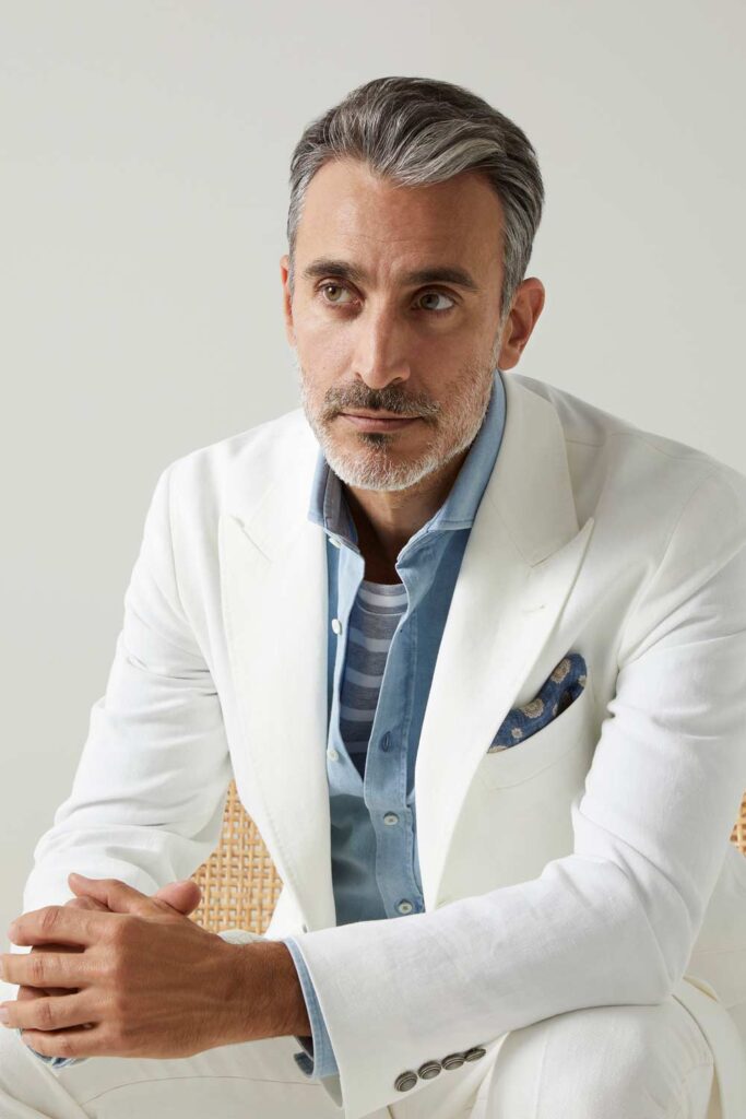 modello argentino, modello internazionale, fashion model, modello over 40, grey model, Dan John, Brunello Cucunelli