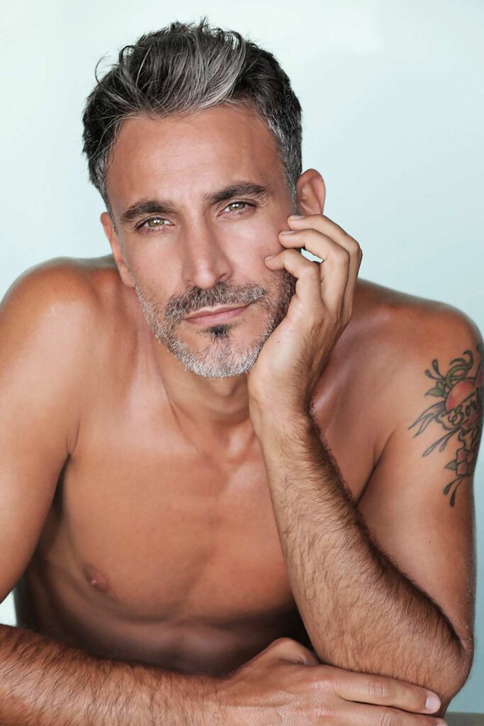 modello argentino, modello internazionale, fashion model, modello over 40, grey model, Dan John, Brunello Cucunelli
