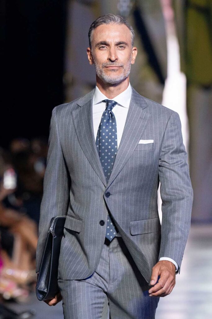 modello argentino, modello internazionale, fashion model, modello over 40, grey model, Dan John, Brunello Cucunelli