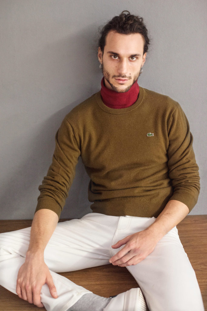 Federico L modello capelli lungi per sfilate, runway,catwalk, model for editorials